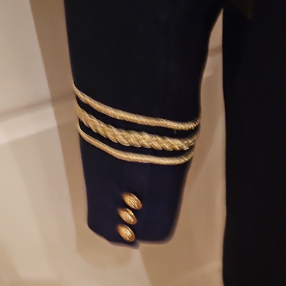 Forever 21 Premium Label Dark Blue Military-Inspired Coat - Picture 6 of 10